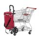 Wózek na zakupy, 3 w 1, składany, czerwony