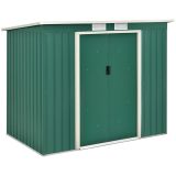 Domek narzędziowy ogrodowy 213 x 130 x 173 cm zielony
