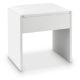 Biały taboret do toaletki Melly z poduszką 45x38x29 cm