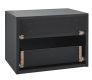 Czarna szafka nocna wisząca 40x29x30 cm, 2 szuflady