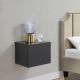 Czarna szafka nocna wisząca 40x29x30 cm, 2 szuflady