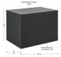 Czarna szafka nocna wisząca 40x29x30 cm, 2 szuflady
