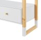 Drewniany wieszak dziecięcy z białą szufladą 110x90x40 cm