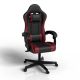 Fotel gamingowy czarno-czerwony, ergonomiczny, PVC, 120 kg