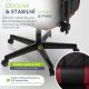 Fotel gamingowy czarno-czerwony, ergonomiczny, PVC, 120 kg