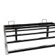Designerskie łóżko z podświetleniem LED 90x200, czarna stal