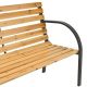 Stylowa ławka ogrodowa z drewna i metalu, 2 miejsca, 120 cm
