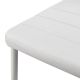 Białe krzesła do kuchni, zestaw 4 szt., stal, PVC, wygodne