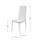 Białe krzesła do kuchni, zestaw 4 szt., stal, PVC, wygodne