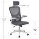 Ergonomiczne krzesło z siatką i zagłówkiem do biura