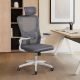 Ergonomiczne krzesło z siatką i zagłówkiem do biura