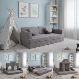 Sofa modułowa dla dzieci szara manchester 150x75x50 cm