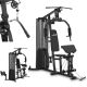 Stacja fitness do domu 77 kg, czarna, stalowa konstrukcja