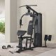 Stacja fitness do domu 77 kg, czarna, stalowa konstrukcja