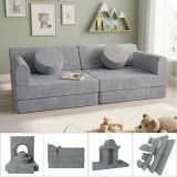 Modułowa kanapa dziecięca 150 cm, szałwiowa