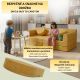 Modułowa sofa designerska dla dzieci 150 cm, musztardowa