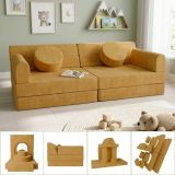 Modułowa sofa designerska dla dzieci 150 cm, musztardowa