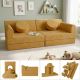Modułowa sofa designerska dla dzieci 150 cm, musztardowa
