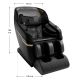 Fotel masujący Zero Gravity, Bluetooth, podgrzewanie, czarny