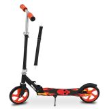 Hulajnoga dziecięca składana z dużymi kołami 20 cm, czarna