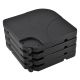 Płyty obciążające do parasola 4 szt. HDPE czarne 80 kg