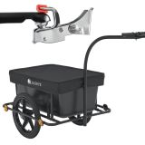 Wózek transportowy rowerowy 90 l, stalowy, plandeka, 80 kg