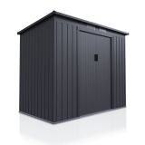 Domek ogrodowy metalowy M 218x132x174 cm z wentylacją i ramą