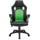 Krzesło gamingowe ergonomiczne czarno-zielone z ekoskóry