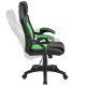 Krzesło gamingowe ergonomiczne czarno-zielone z ekoskóry