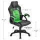Krzesło gamingowe ergonomiczne czarno-zielone z ekoskóry