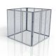 Metalowy kompostownik ogrodowy 450 l – srebrny, przewiewny