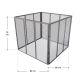 Metalowy kompostownik ogrodowy 450 l – srebrny, przewiewny