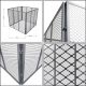 Metalowy kompostownik ogrodowy 450 l – srebrny, przewiewny