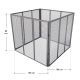Kompostownik ogrodowy stalowy 800 l, ocynk, 100x100x80 cm