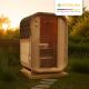 Kwadratowa sauna beczkowa  120 x 128 x 194 cm
