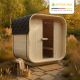 Kwadratowa sauna beczkowa 120 x 185 x 194 cm