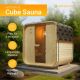 Kwadratowa sauna beczkowa 120 x 185 x 194 cm