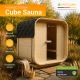 Kwadratowa sauna beczkowa 120 x 185 x 194 cm