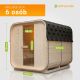 Kwadratowa sauna beczkowa 220 x 185 x 194 cm