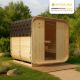 Kwadratowa sauna beczkowa 220 x 185 x 194 cm