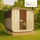 Kwadratowa sauna beczkowa 180 x 185 x 194 cm