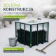 Kompostownik metalowy ogrodowy 800 l – zielony