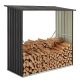 Metalowa wiata na drewno 163 x 83 x 154 cm, antracyt