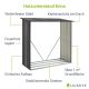 Metalowa wiata na drewno 163 x 83 x 154 cm, antracyt