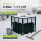 Kompostownik metalowy ogrodowy 450 l – zielony