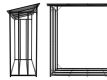 Metalowy regał na drewno z plandeką 185 x 70 x 185 cm