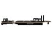 Składany reformer do pilatesu, 109 x 45 x 8–21 cm, czarny