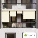 Markiza pionowa na balkon 120 x 228–316 cm, ochrona przed UV