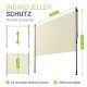 Markiza pionowa na balkon 200 x 228–316 cm, ochrona przed UV