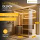 Domowa sauna 3 osobowa, wymiary 150 x 140 x 200 cm